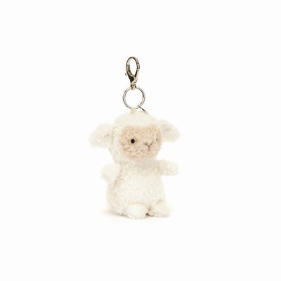 Jellycat Little Lamb Bag Charm Australia | 408293WIB